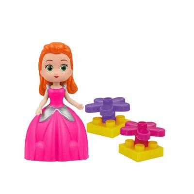 Bloco Mania Princesa Rosa Com Blocos E Boneca - Monte Líbano