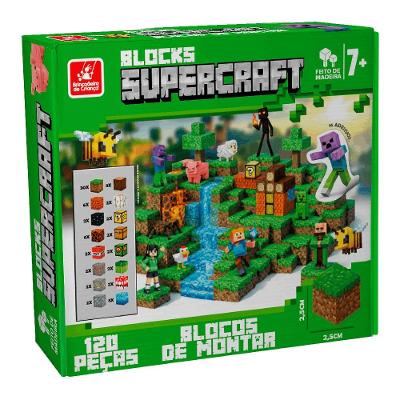 Supercraft Blocos de Montar 120 Peças - Brincadeira de Criança