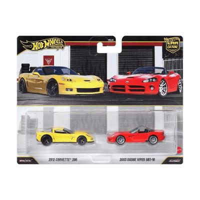 Hot Wheels 2012 Corvette Z06 2003 Dodge Viper SRT-10 Car Culture - Mattel