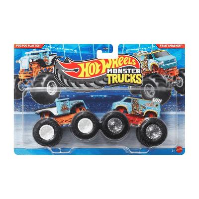 Hot Wheels Monster Trucks Poo Poo Platter vs Fruit Smasher - Mattel