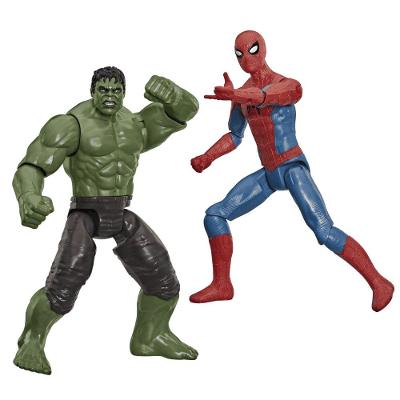 Marvel Spiderman Titan Series Pack 2 Figuras Homem-Aranha E Hulk - Hasbro