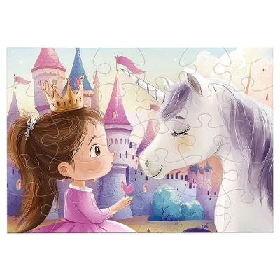Quebra Cabeça Princesa E Unicórnio Madeira 30 Peças - Pais e Filhos
