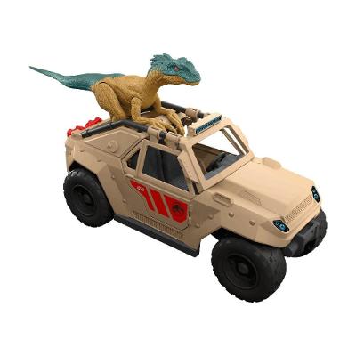 Jurassic World Figura Velociraptor Com Veiculo Off Road - Mattel
