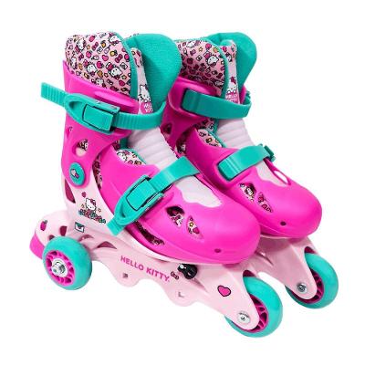 Hello Kitty Patins Ajustável 29 A 32 com Acessórios de Segurança - Fun Divirta-se