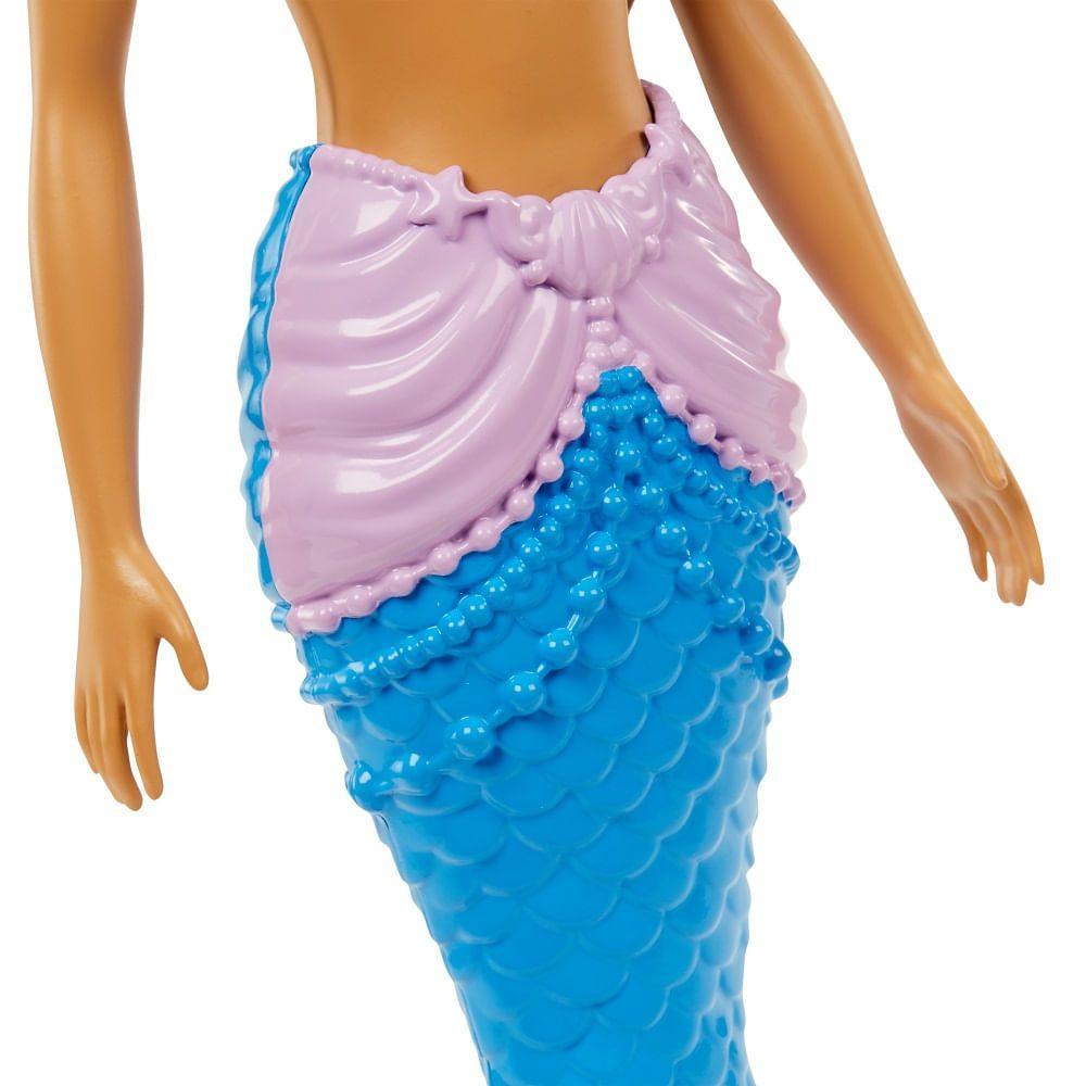 Barbie Sereia Morena com Cauda Azul - Mattel - 10