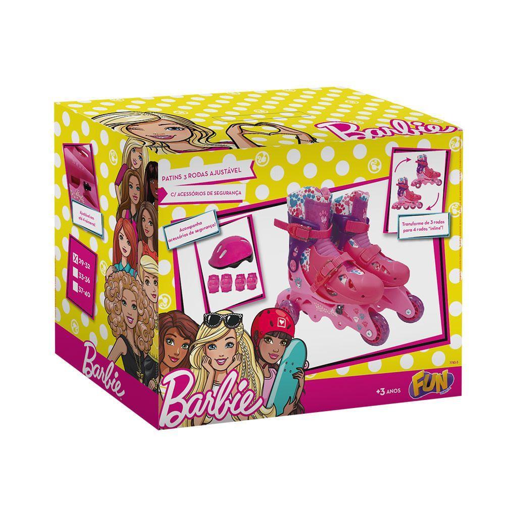 Barbie Patins 3 Rodas 29/32 com Acessórios - Fun Divirta-Se - 9