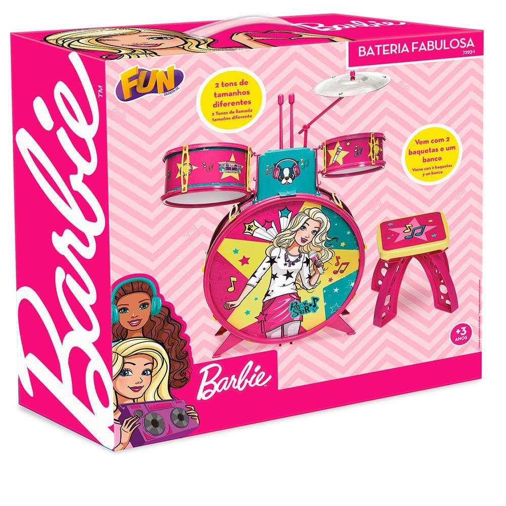 Barbie Bateria Infantil Fabulosa - Fun Divirta-se - 7