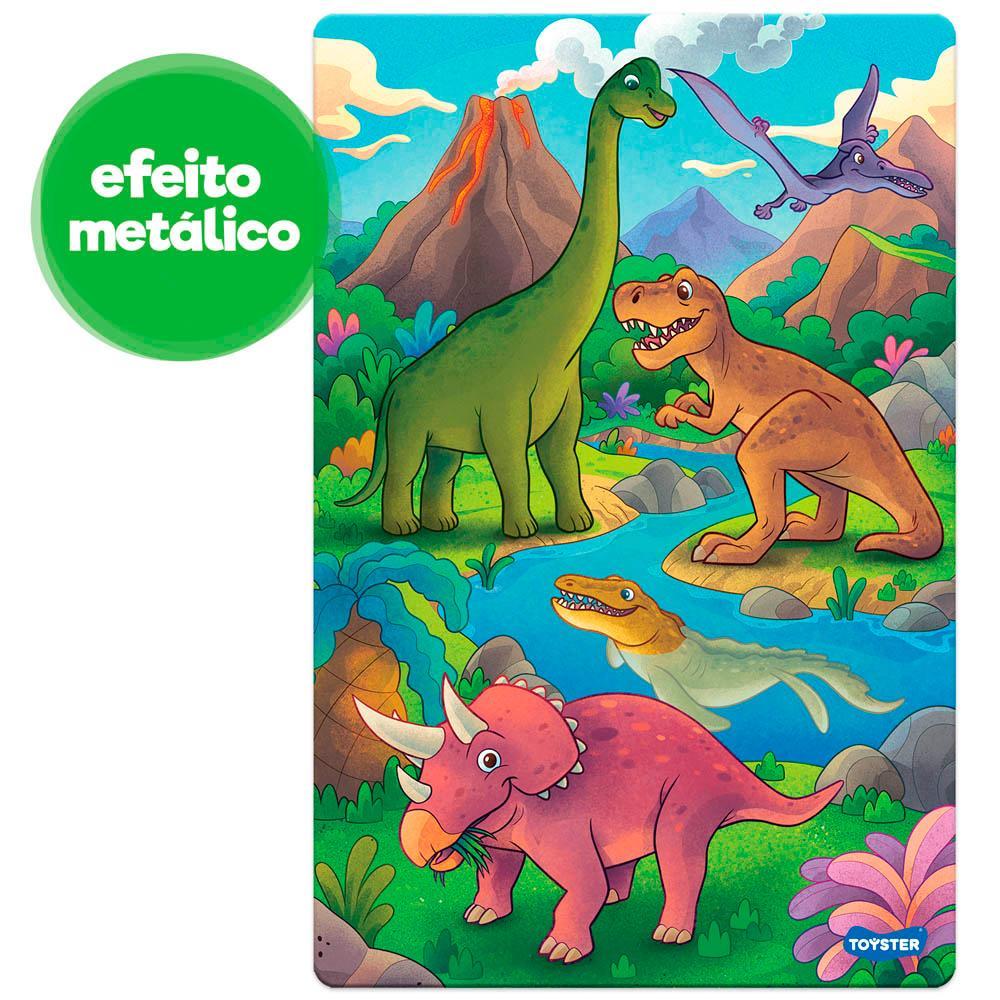 Quebra-Cabeça Reino dos Dinos 100 peças - Toyster - 4