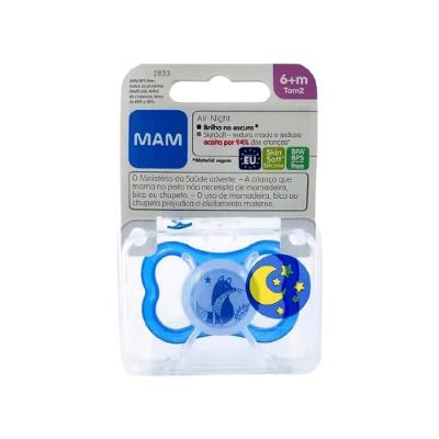 Chupeta Air Night 6 Meses Azul - Mam Baby