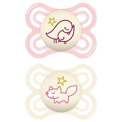 Chupeta 0 a 6 Meses Perfect Night Rosa Duplo - MAM Baby