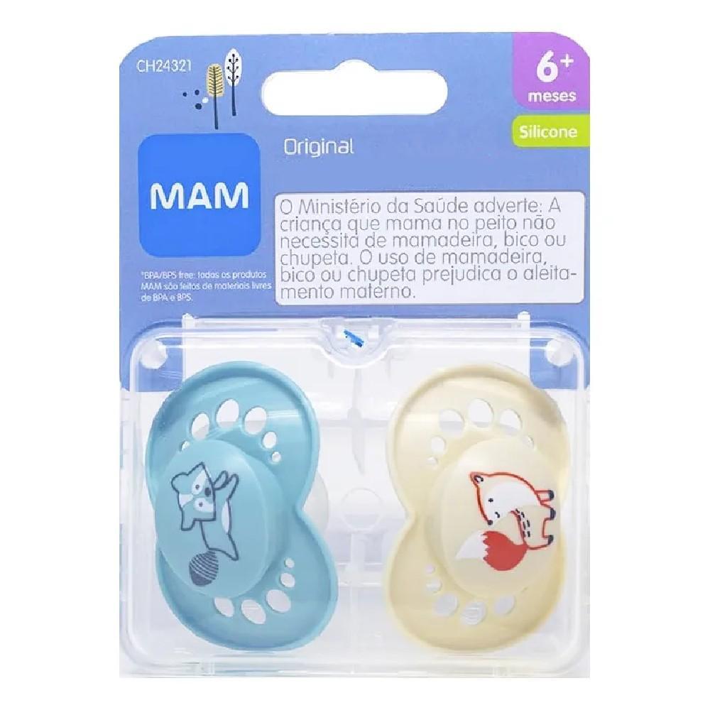 Chupeta Sayings Boys Fase 2 com 2 Unidades Sortidas - MAM Baby - 1