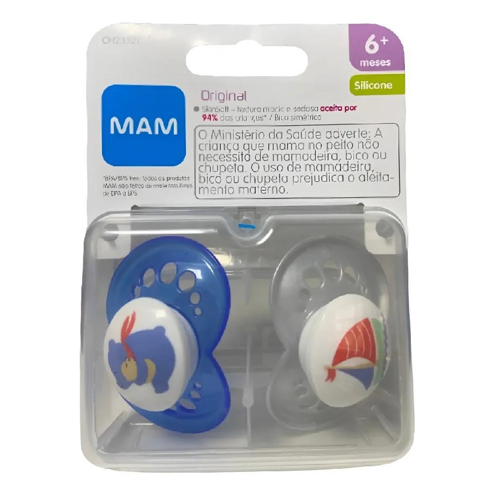 Chupeta Sayings Boys Fase 2 com 2 Unidades Sortidas - MAM Baby - 2
