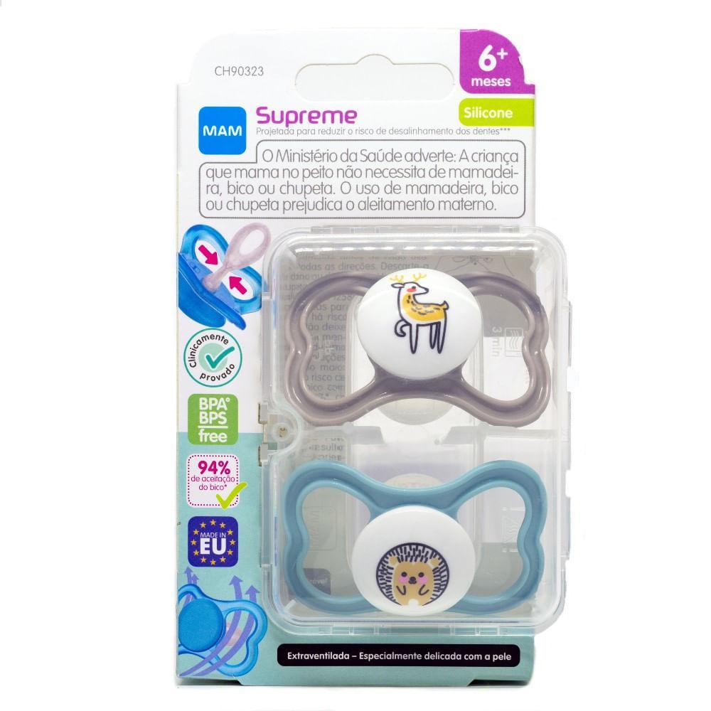 Chupeta Supreme 6+ Meses Embalagem Dupla Neutra - Mam Baby - 2