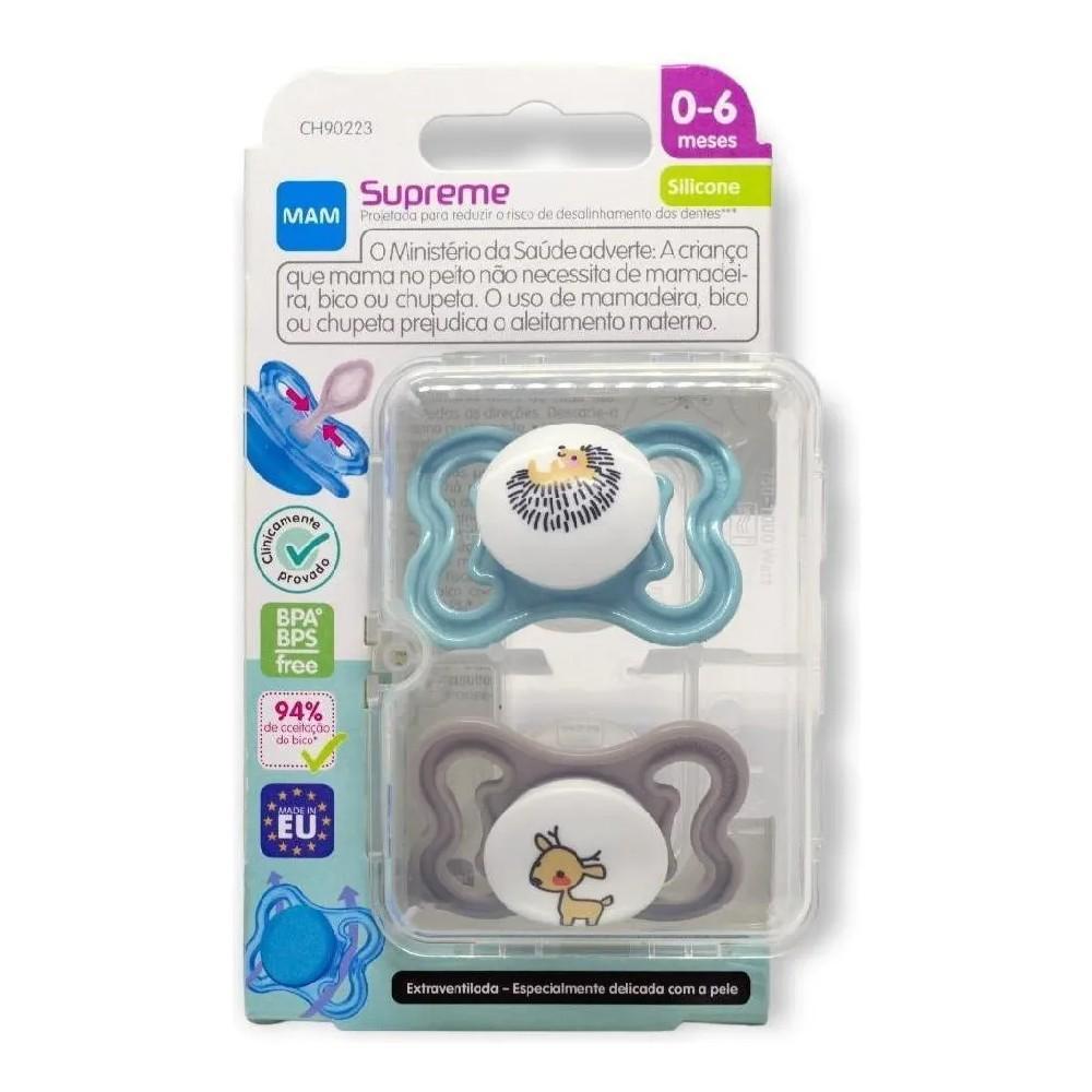 Chupeta 0 a 6 Meses Embalagem Dupla Neutra - Mam Baby - 1