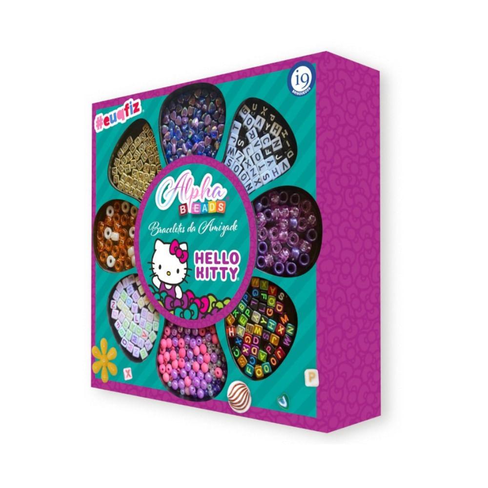 #EUQFIZ Alphabeads Braceletes Hello Kitty- I9 Brinquedos - 1