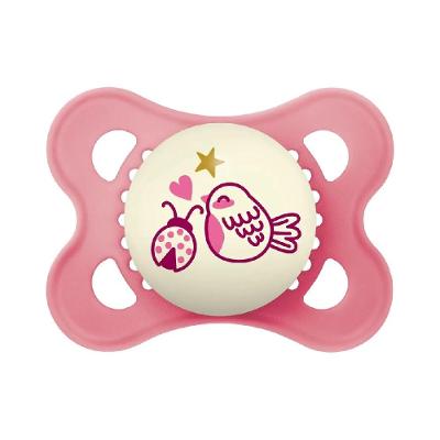Chupeta Night 0 a 6 Meses Rosa - MAM Baby
