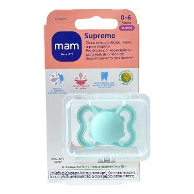 Chupeta Supreme 0 a 6 Meses Unitária Azul - Mam Baby