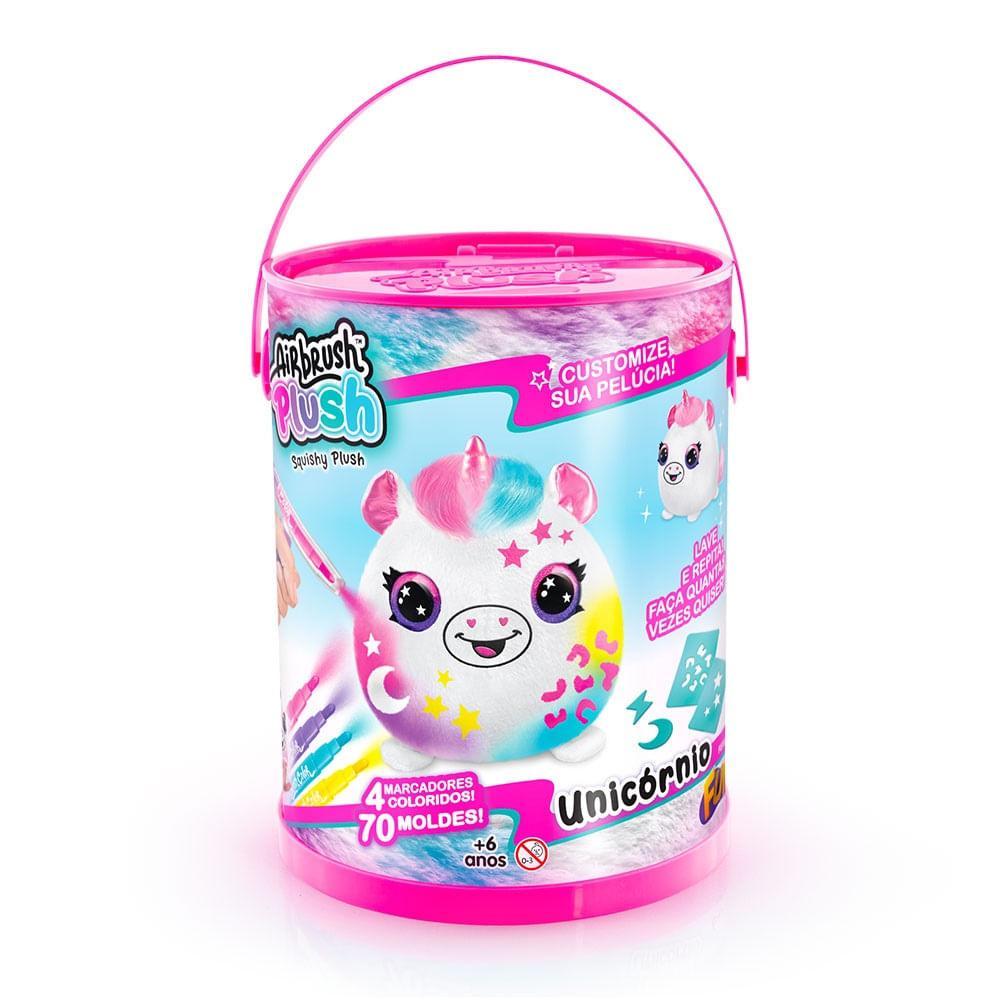 Pelúcia para Pintar Airbrush na Lata Unicórnio - Fun Divirta-se - 6