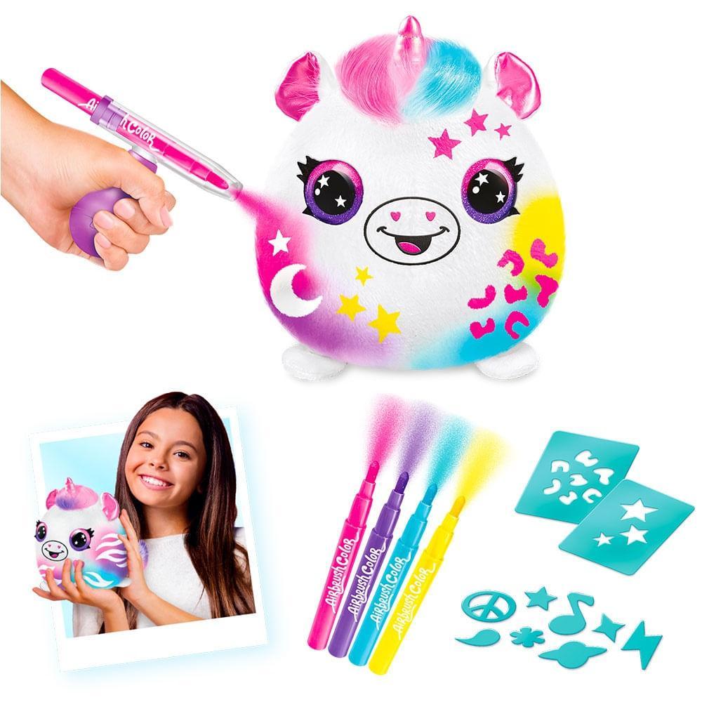 Pelúcia para Pintar Airbrush na Lata Unicórnio - Fun Divirta-se - 2