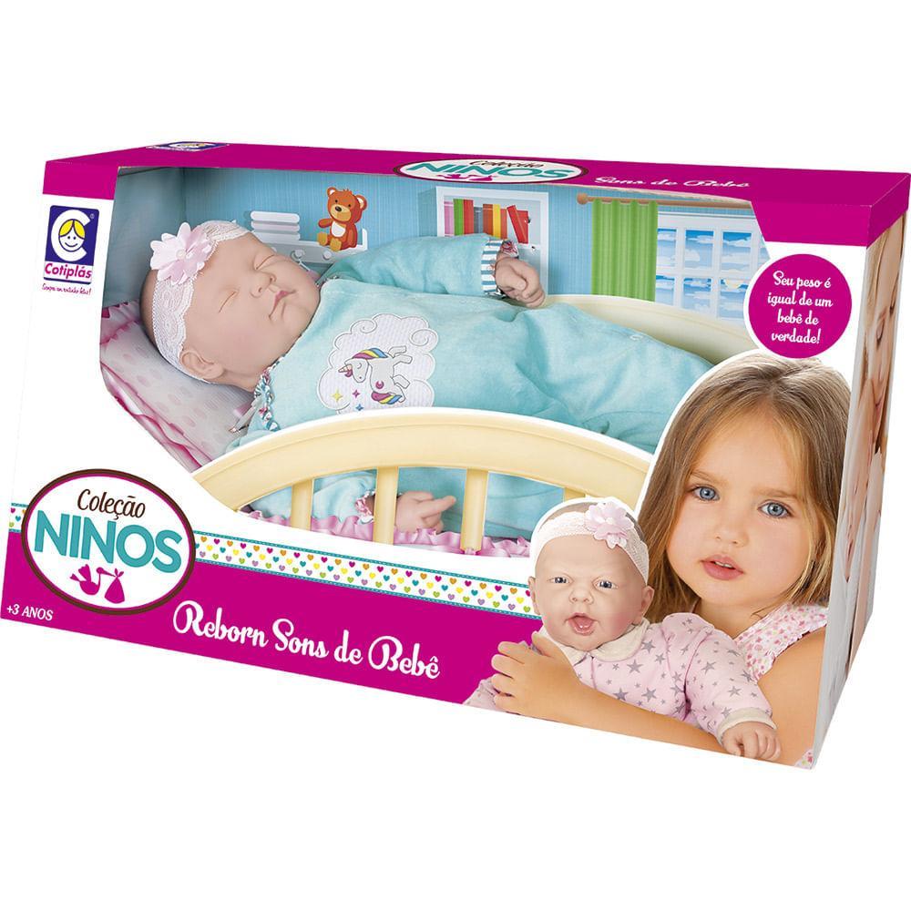 Boneca Ninos Reborn Dormindo - Cotiplás - 1