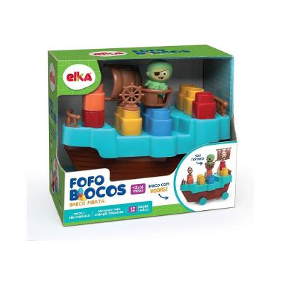Fofo Blocos Barco Pirata 13 Peças - Elka