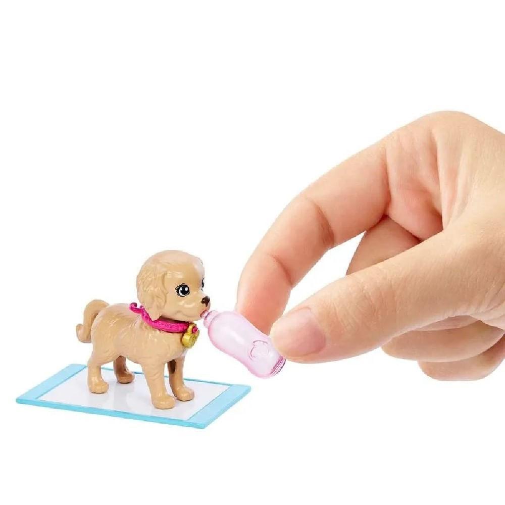Barbie Conjunto Adota Cachorrinhos Morena - Mattel - 7