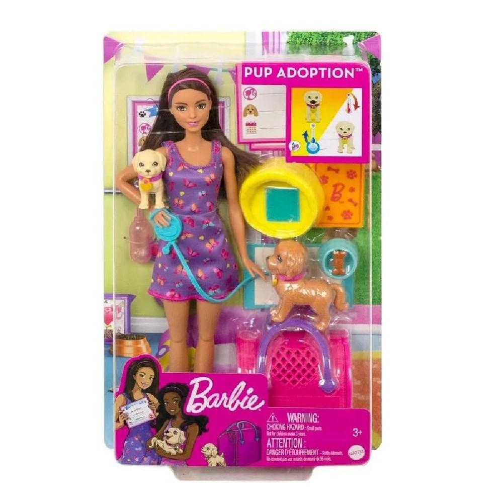 Barbie Conjunto Adota Cachorrinhos Morena - Mattel - 10