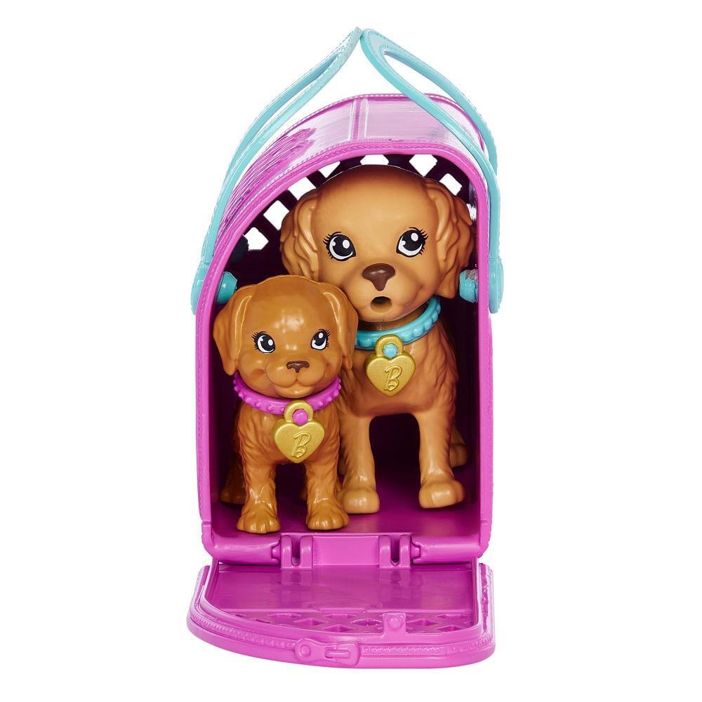 Barbie Conjunto Adota Cachorrinhos Morena - Mattel - 4