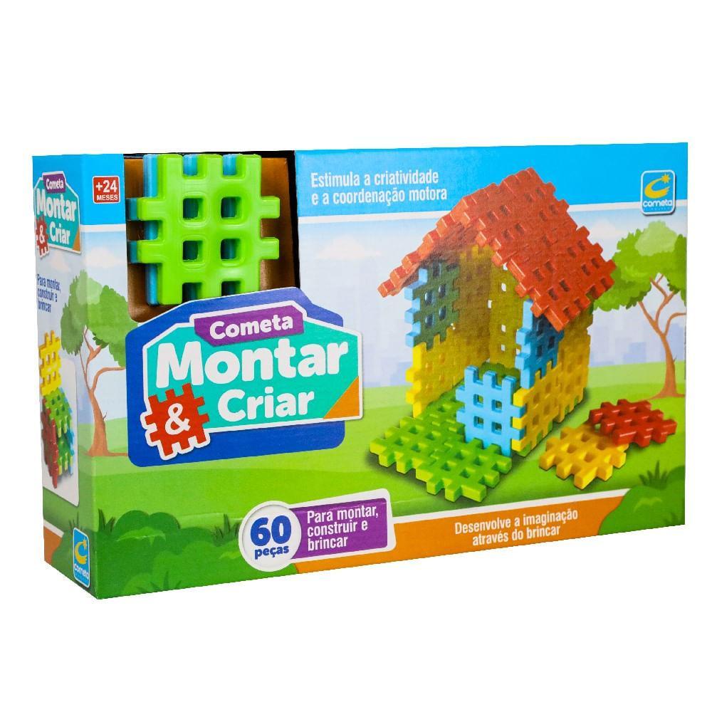Blocos Montar e Criar com 60 peças - Cometa - 3