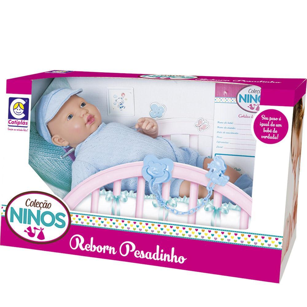 Boneca Ninos Reborn Menino Pesadinho - Cotiplás - 1