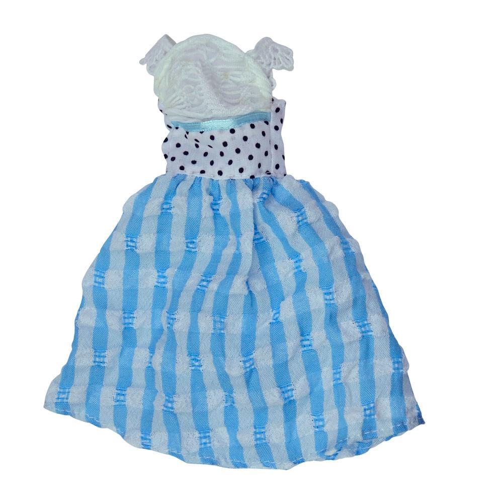 Vestido para Boneca Kit 2 Looks Azul - Candide - 2