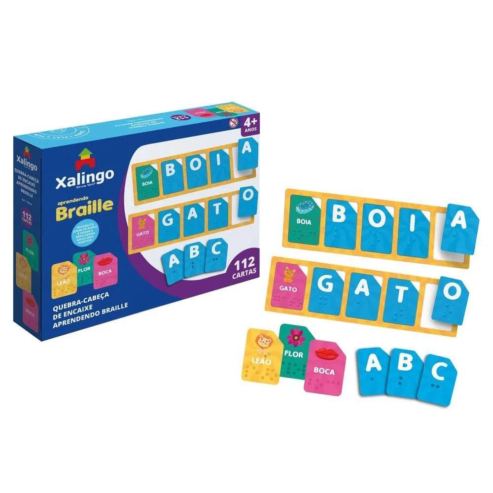 Quebra Cabeça de Encaixe Aprendendo Braille - Xalingo - 2