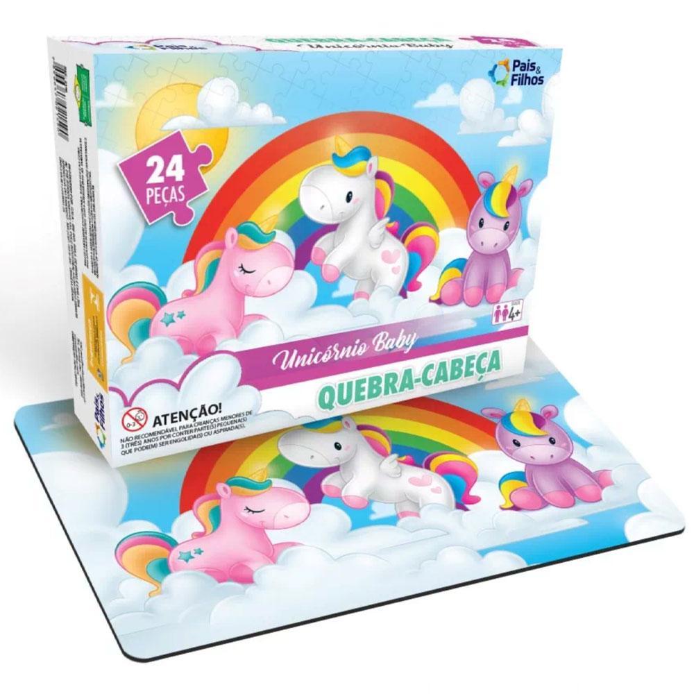Quebra-Cabeça Unicórnio Baby 24 Peças - Pais e Filhos - 3