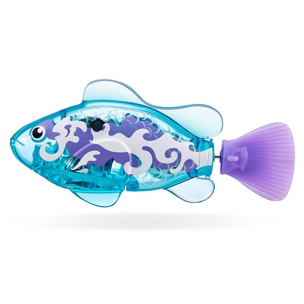 Robô Alive Fish Nada de Verdade Azul Claro - Fun Divirta-se - 4