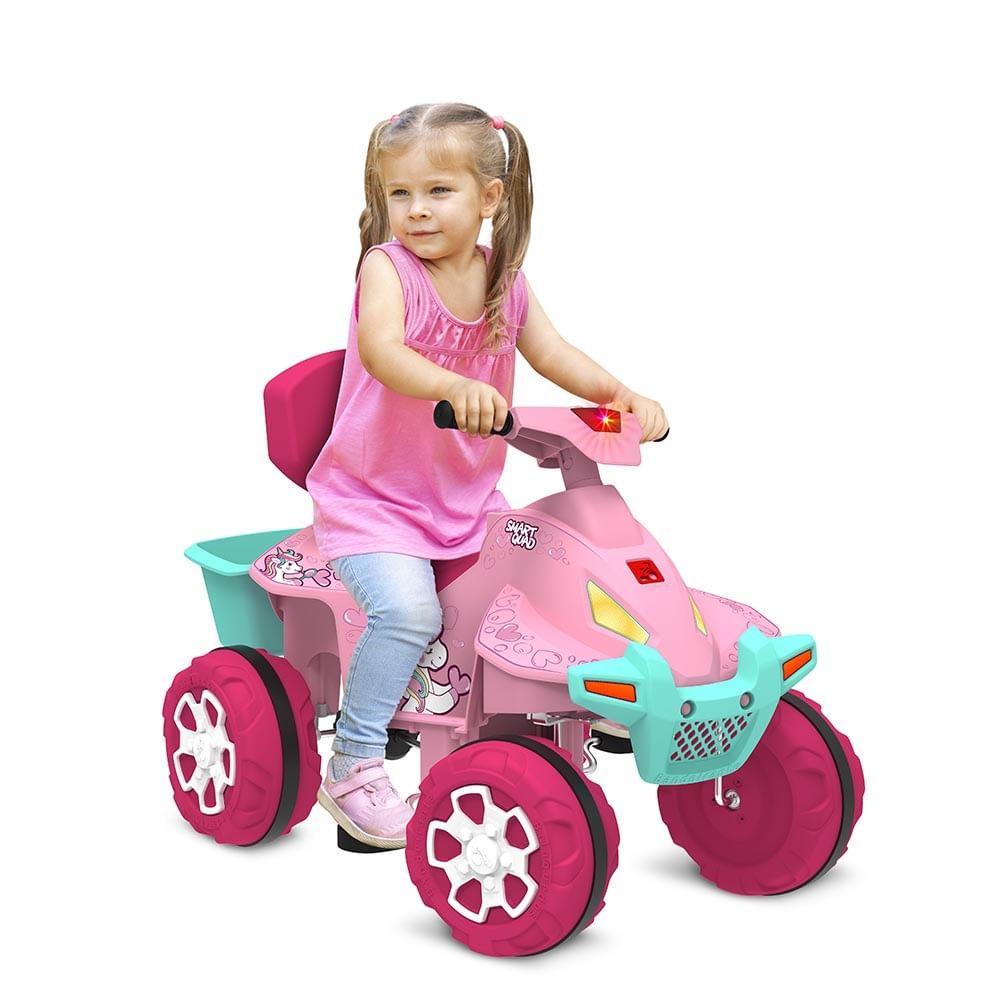 Quadriciclo Passeio Smart Quad Pedal Rosa - Bandeirante - 6