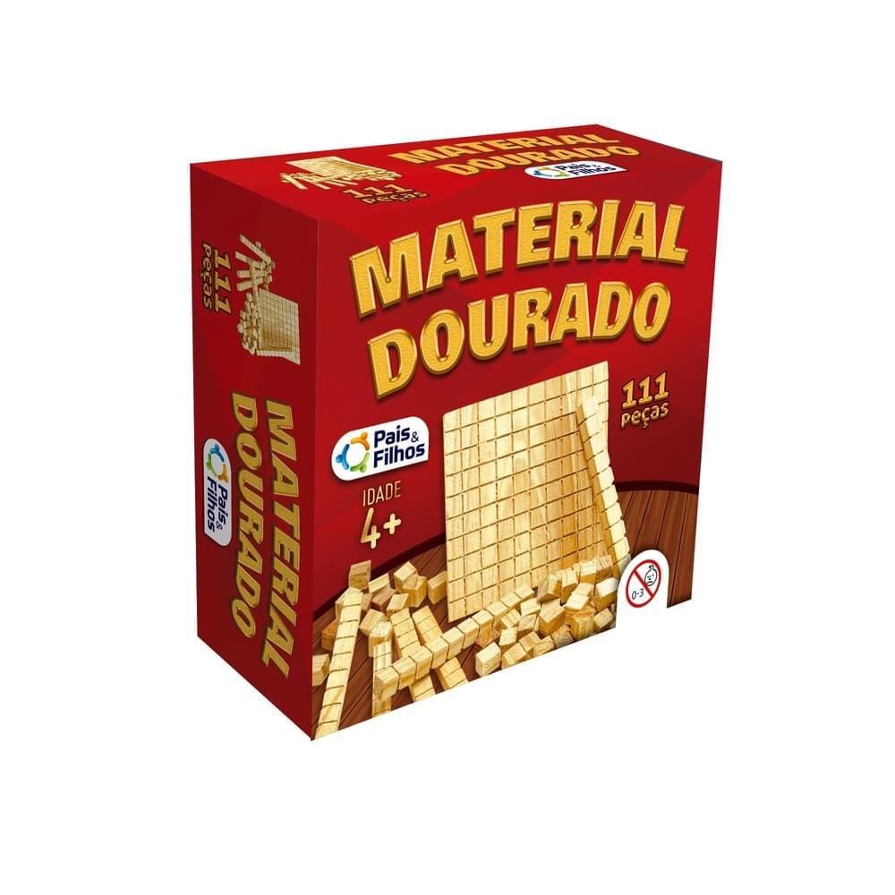 Material Dourado com 111 Peças Madeira - Pais e Filhos - 4