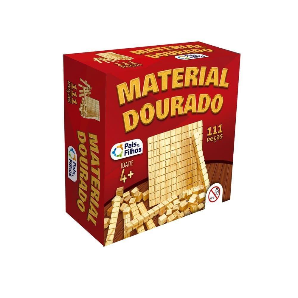 Material Dourado com 111 Peças Madeira - Pais e Filhos - 7