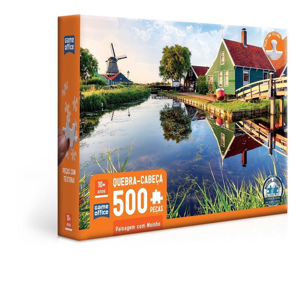 Quebra-Cabeça Paisagem com Moinho 500 Peças - Toyster - 5