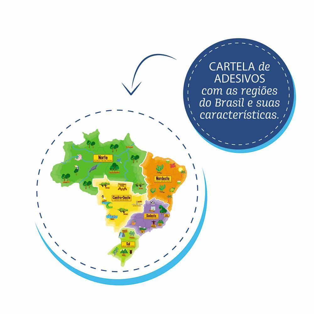 Quebra-Cabeça Mapa do Brasil 3D Plástico - Elka - 10