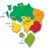 Quebra-Cabeça Mapa do Brasil 3D Plástico - Elka - 7