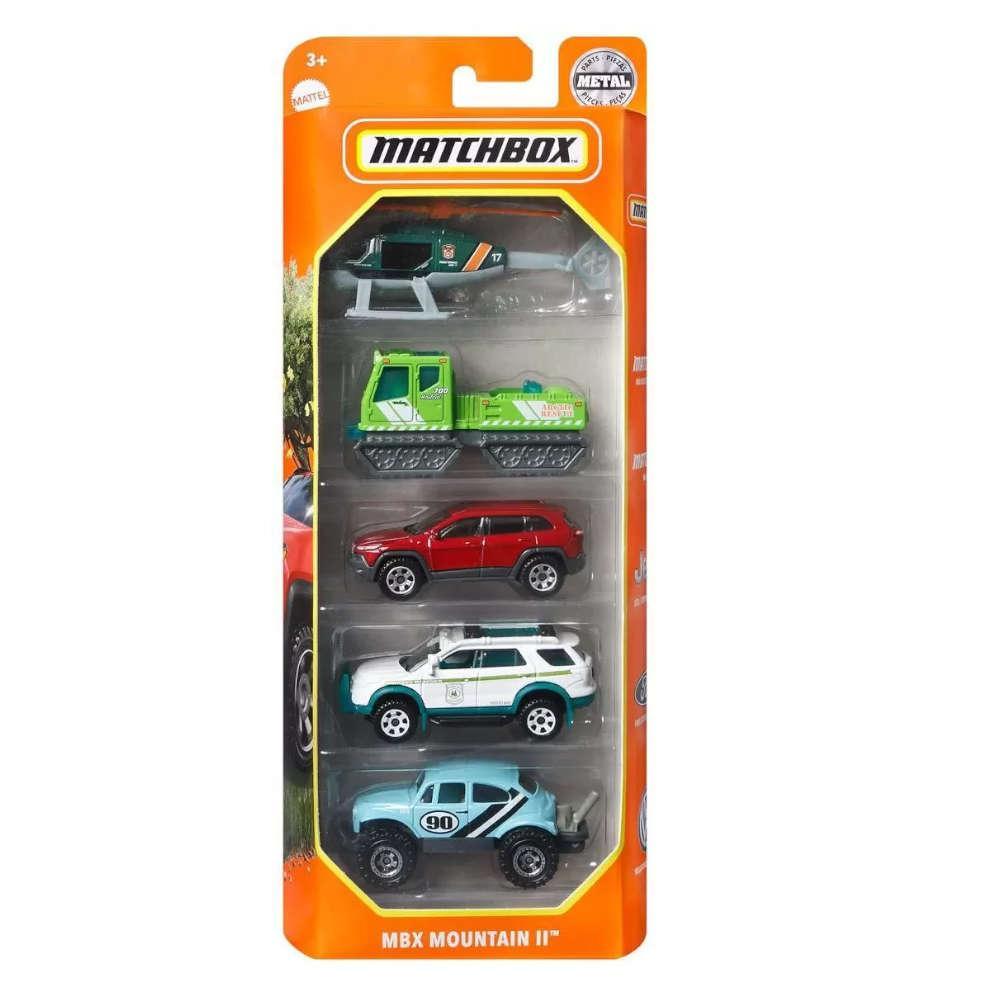 Carros MBX Mountain II MatchBox Com 5 Carros - Mattel - 2