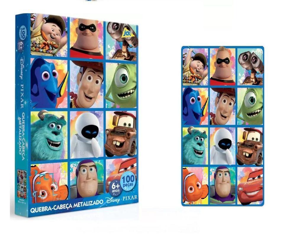Quebra-Cabeça Metalizado Disney 100 Peças - Toyster - 1