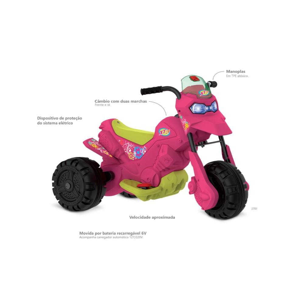 Moto XT3 Pink Eletrica 6V - Bandeirante - 4