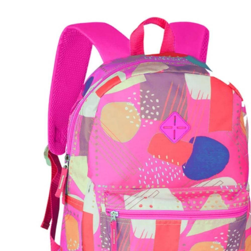 Mochila Juvenil Feminina Estampada Rosa - Clio Style - 5