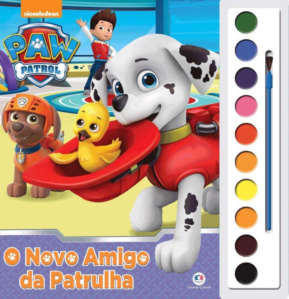 Livro Aquarela O Novo Amigo Da Patrulha - Ciranda Cultural - 1