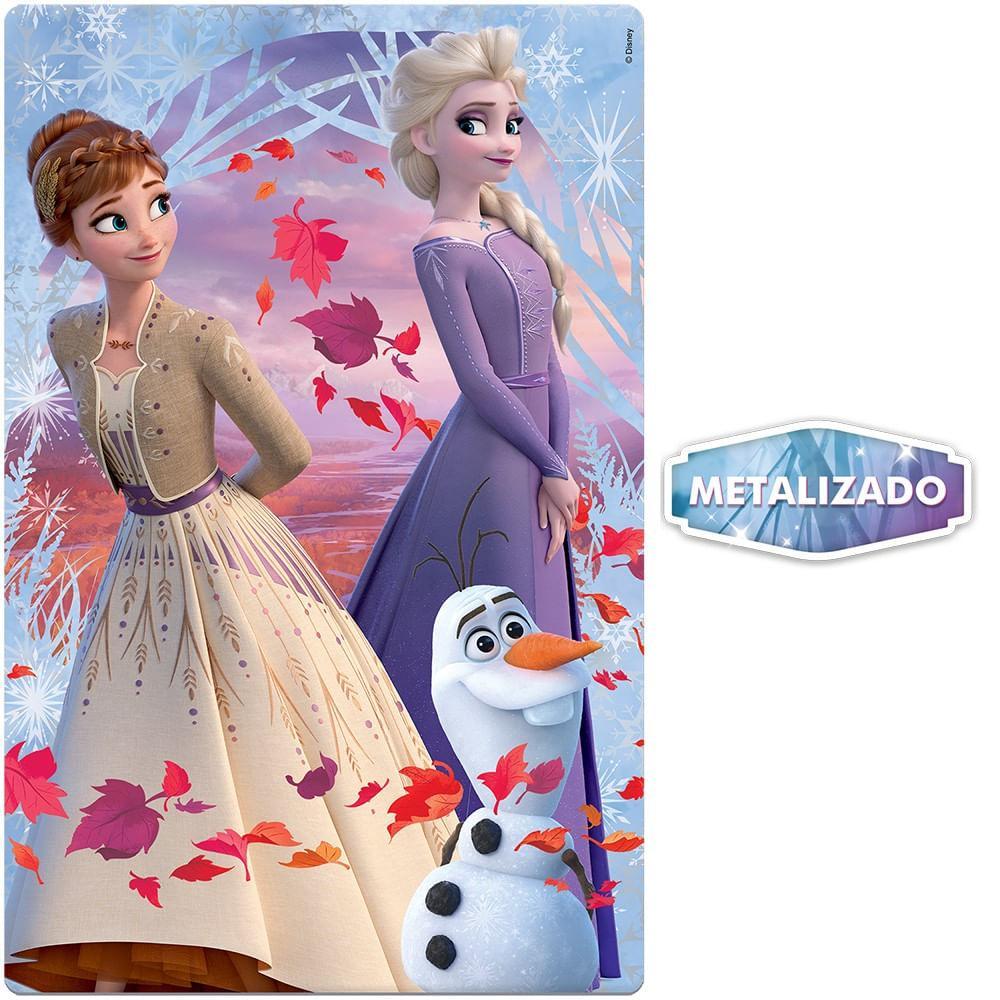Quebra-Cabeça Frozen Metalizado 100 Peças - Toyster - 8