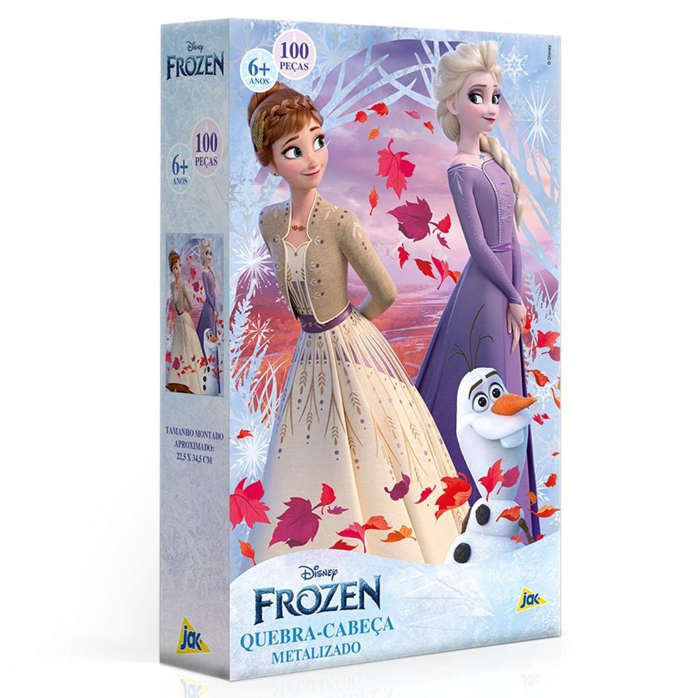 Quebra-Cabeça Frozen Metalizado 100 Peças - Toyster - 2