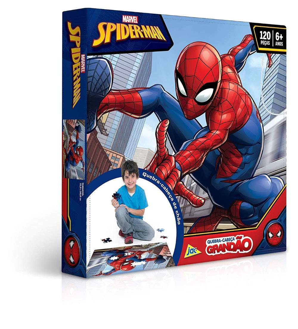 Quebra-Cabeça Grandão Homem Aranha 120 Peças - Toyster - 1