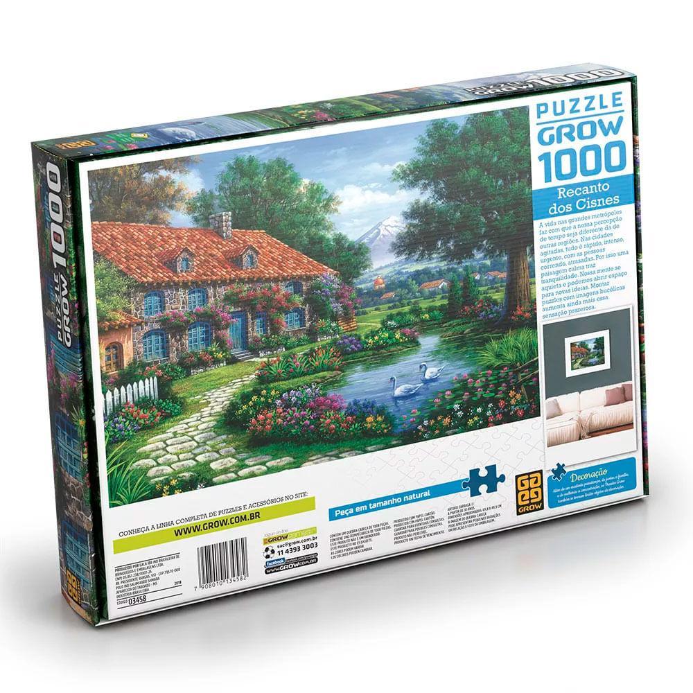 Quebra-Cabeça Recanto dos Cisnes 1000 Peças - Grow - 5