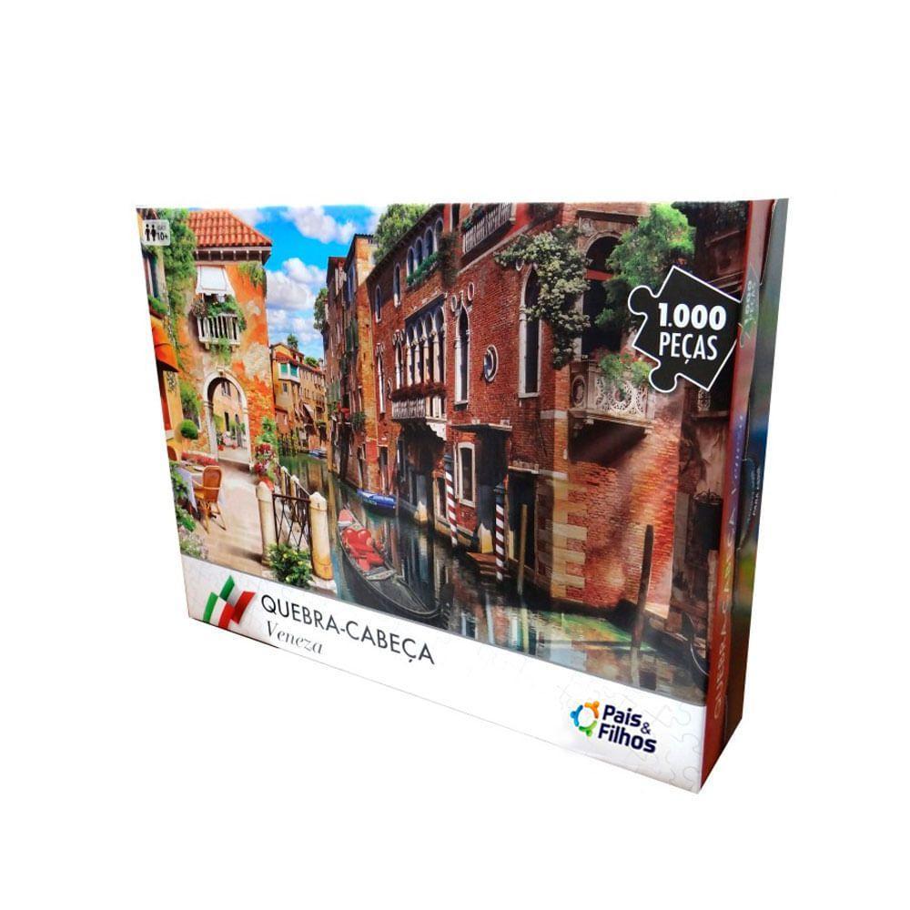 Quebra-Cabeça Veneza 1000 Peças - Pais e Filhos - 1